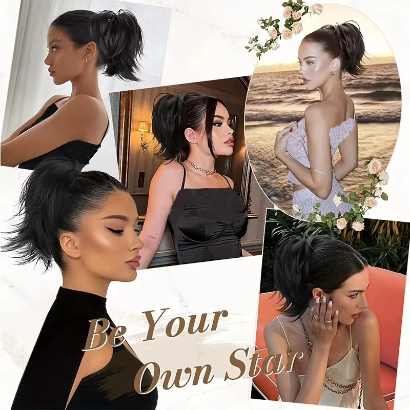Pince à cheveux élégante en chignon désordonné pour femmes