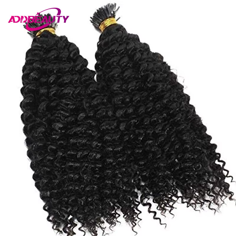 Extensions de cheveux bouclés crépus I-Tip