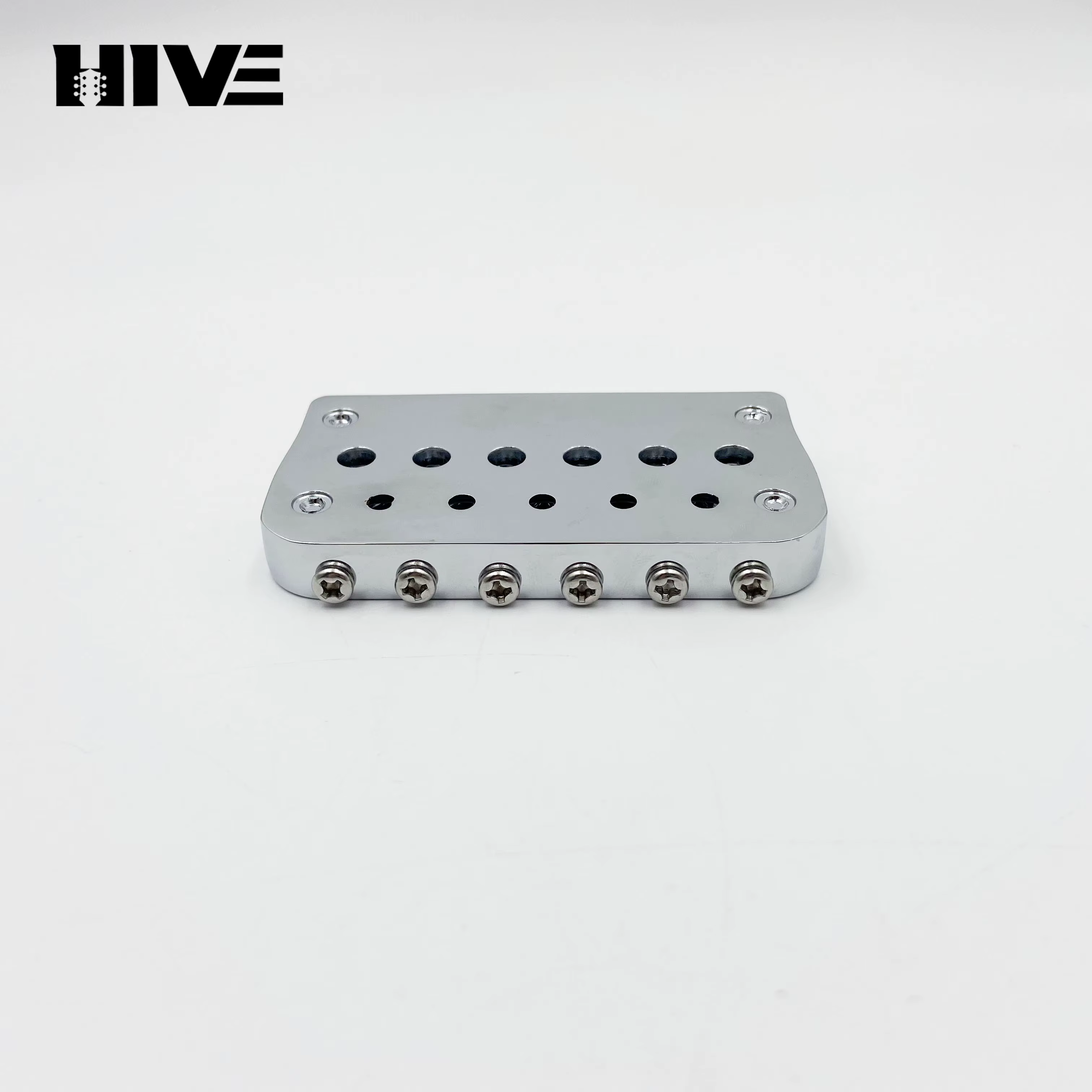 Pont de guitare électrique en alliage de zinc, bord plié en forme d'arc, pont à 6 cordes, plateau de réglage pour une performance améliorée