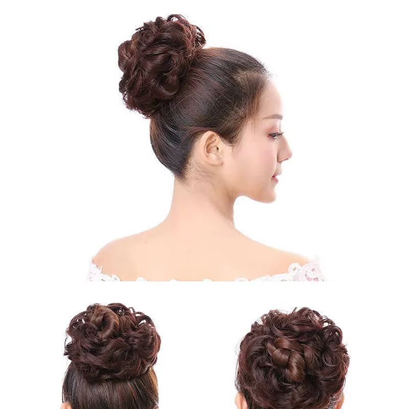 Chignon synthétique perruque dames queue de cheval Extension de cheveux Scrunchie élastique vague bouclés postiches
