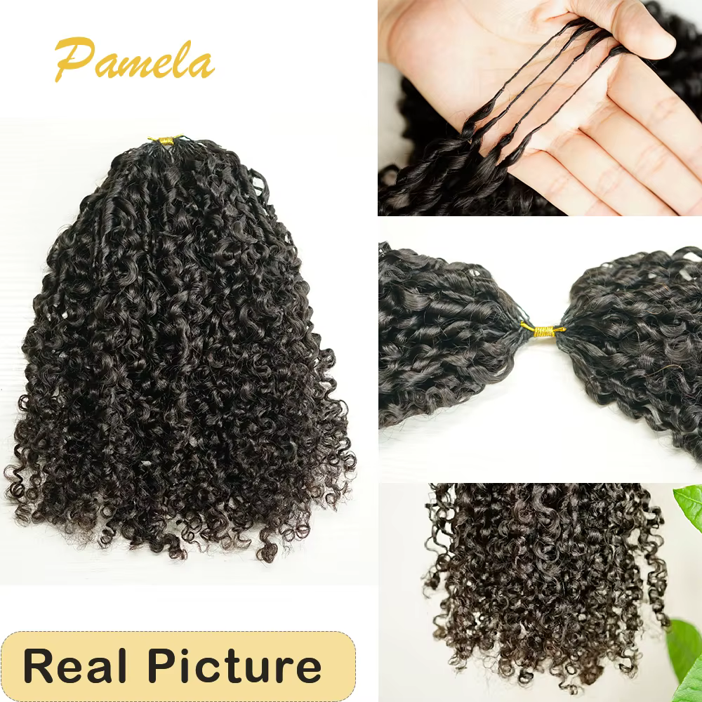Extensions de cheveux humains au Crochet pré-séparés sans nœuds