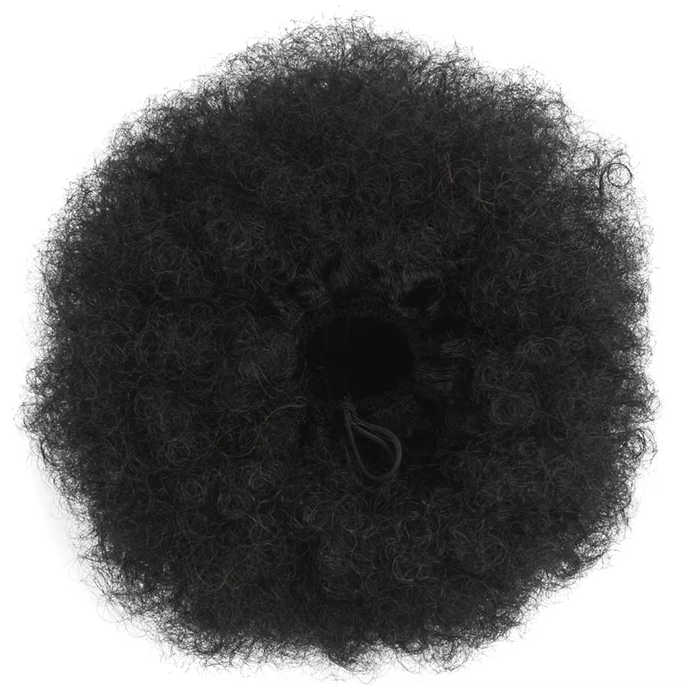 Synthétique grande Afro bouffée cordon queue de cheval crépus bouclés chignon postiche afro-américaine pince dans les Extensions Updo pour les femmes noires