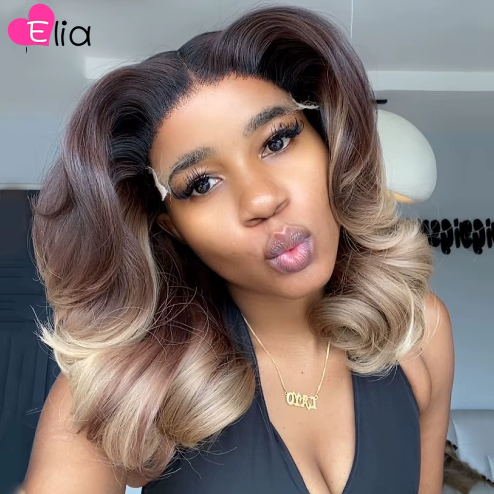 Perruque Bob Lace Front Wig brésilienne naturelle