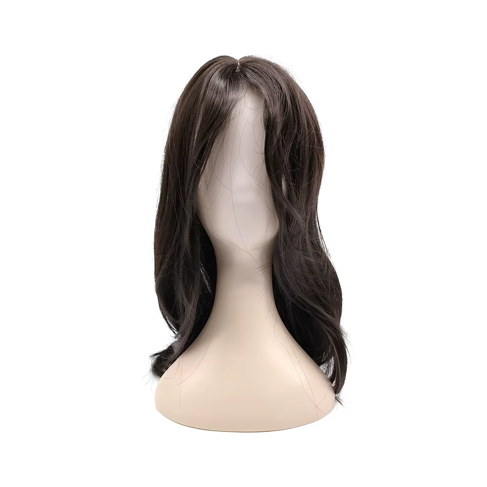 Perruque synthétique ondulée avec frange rideau et bandeau pour femme – Qualité supérieure pour usage quotidien