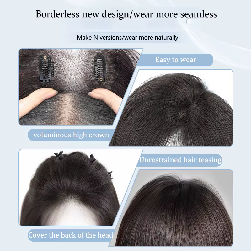 Patchs capillaires pour femmes aux cheveux volumineux sur le dessus de la tête