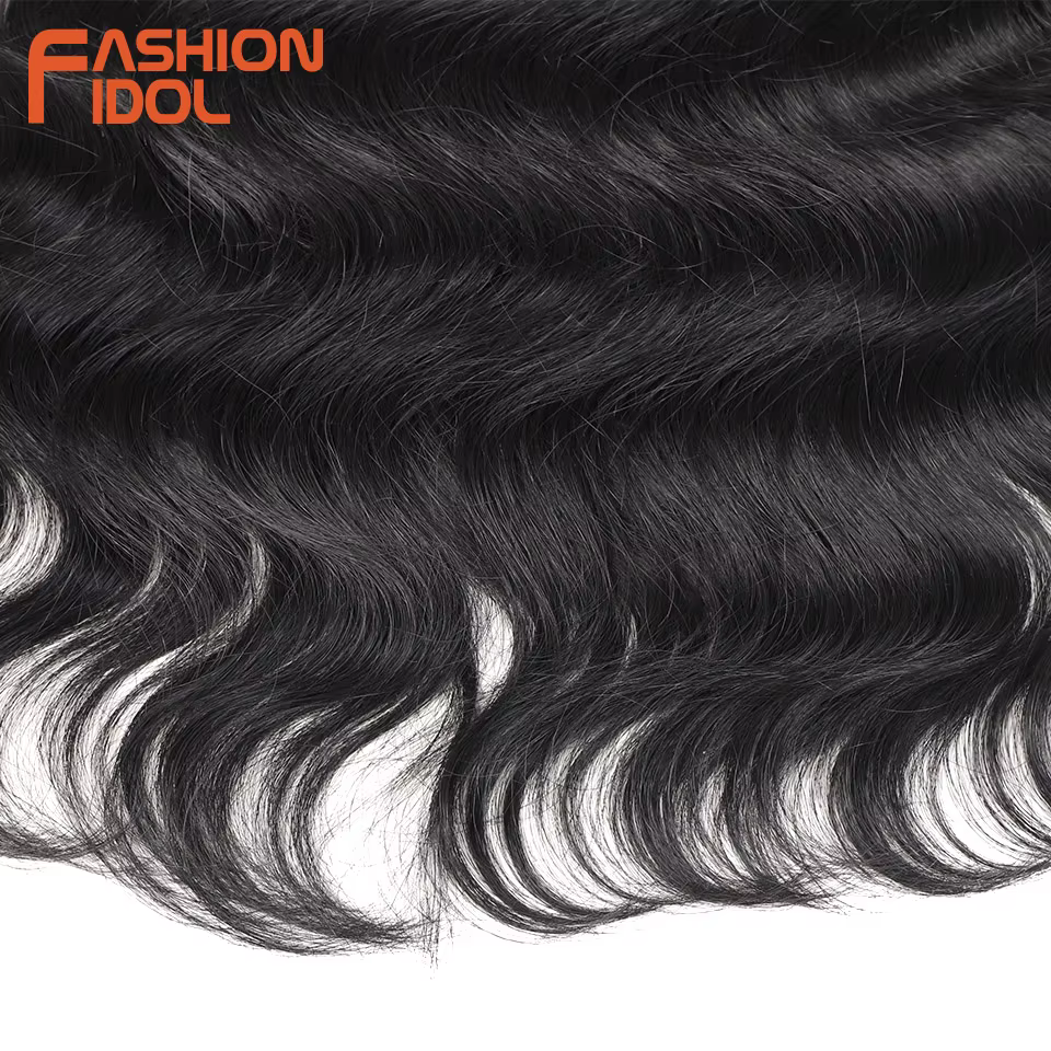 FASHION IDOL 24 pouces vague de corps Crochet tresses cheveux fibres synthétiques armure