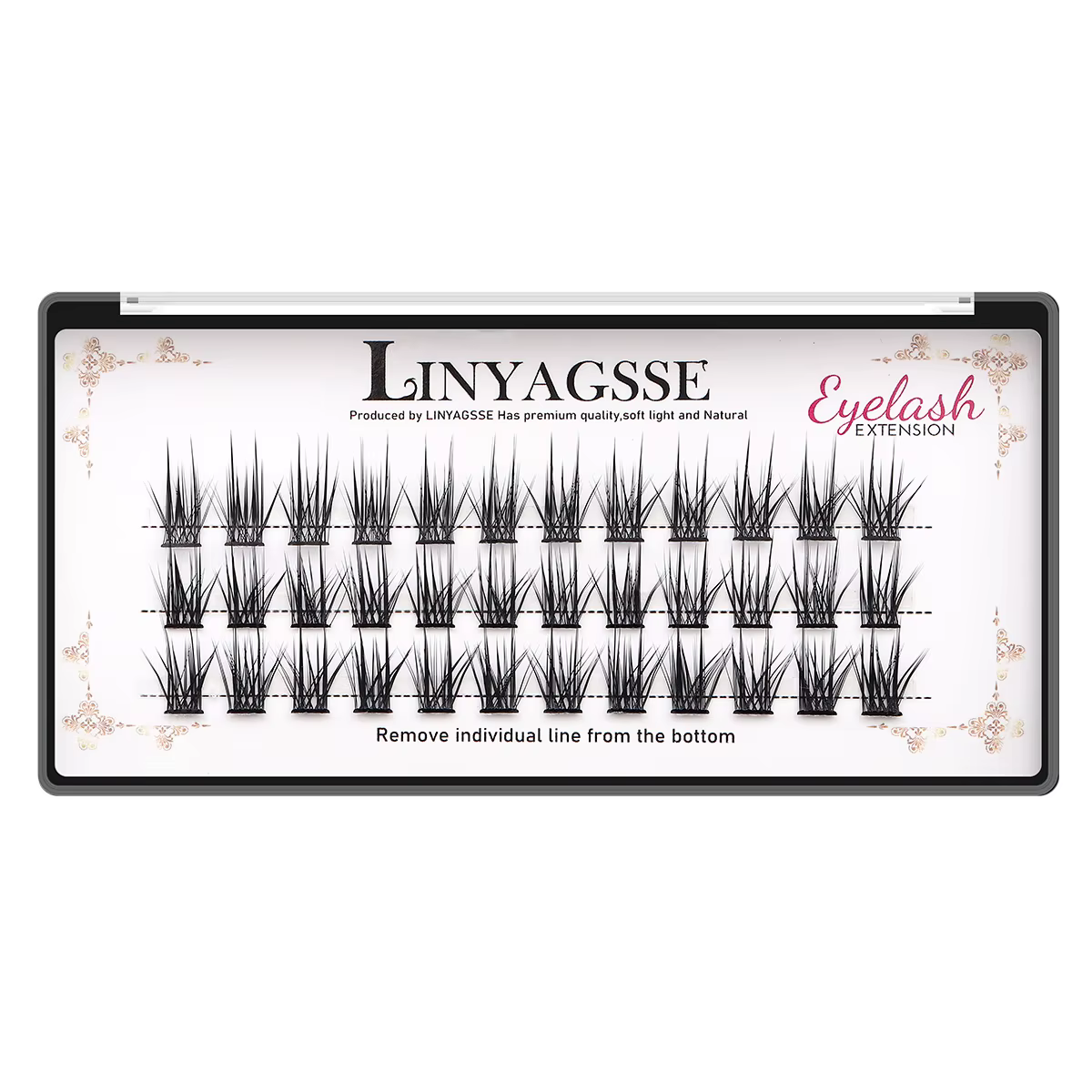 LINYAGSSE LN2350 L Curl Super Cluster Extension de cils