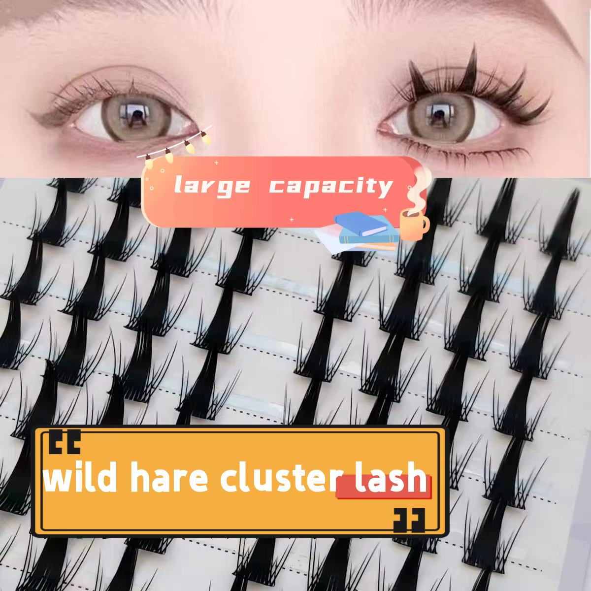 Extensions de cils individuels en grappe