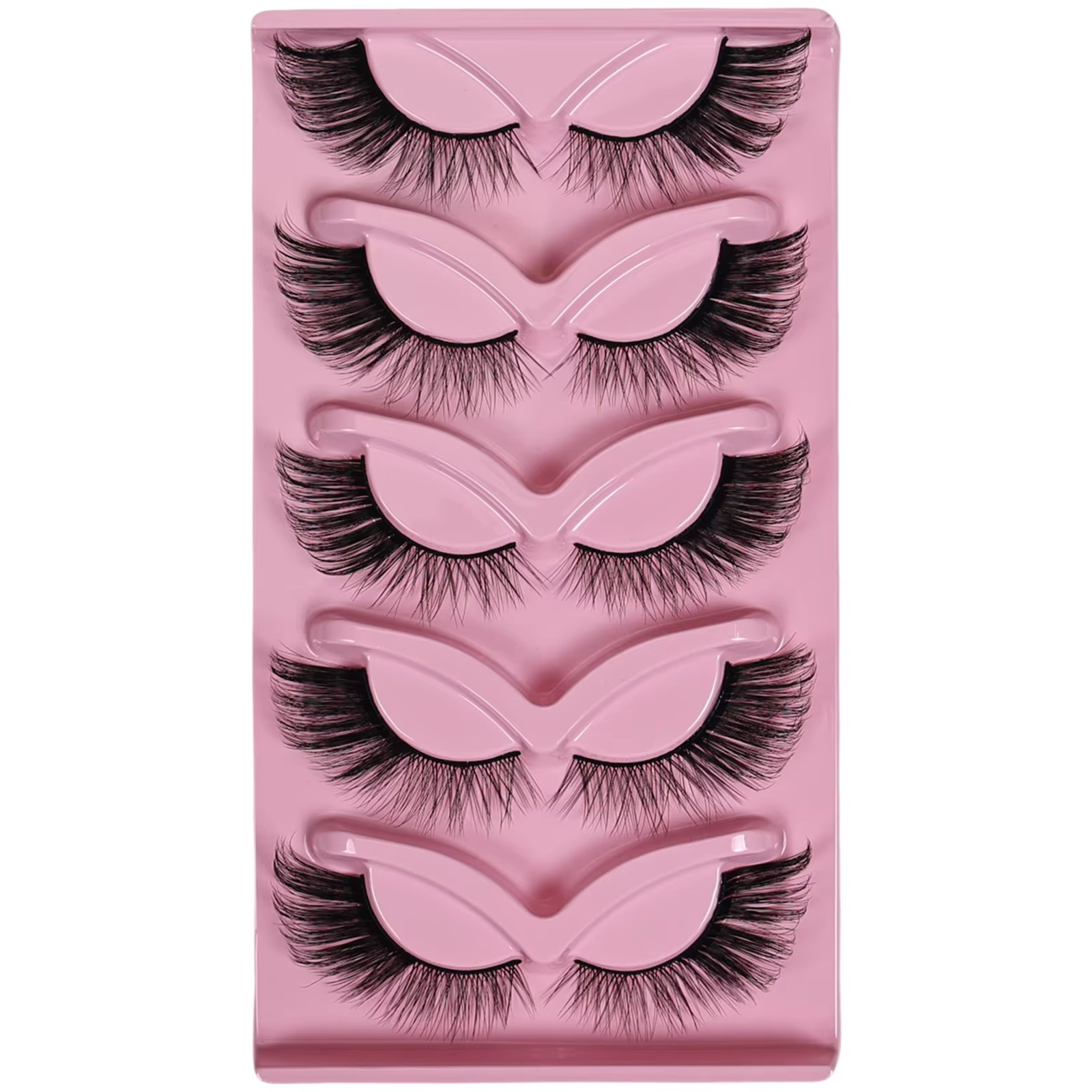 5 paires de faux cils oeil de chat