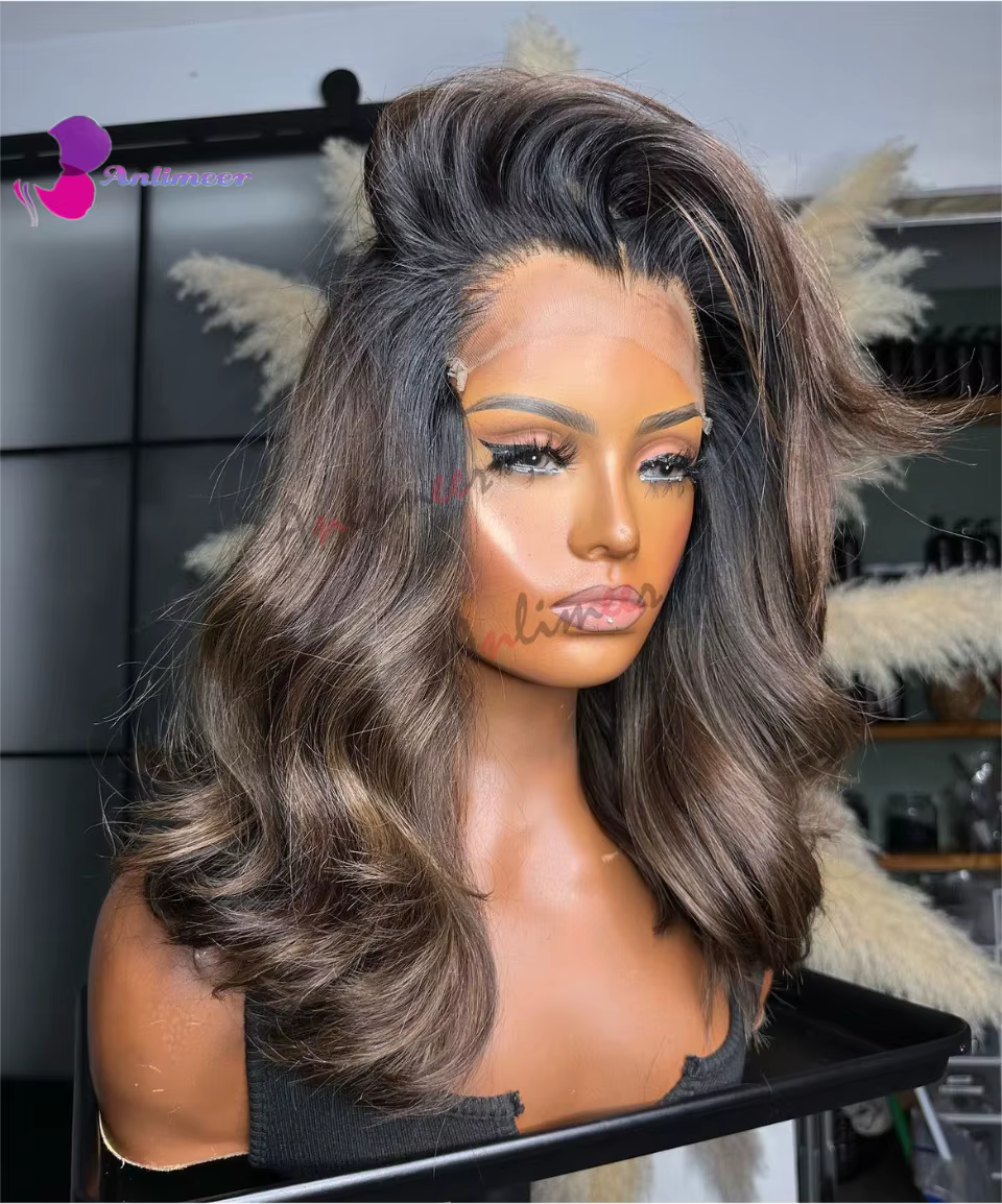 Perruque en cheveux humains naturels