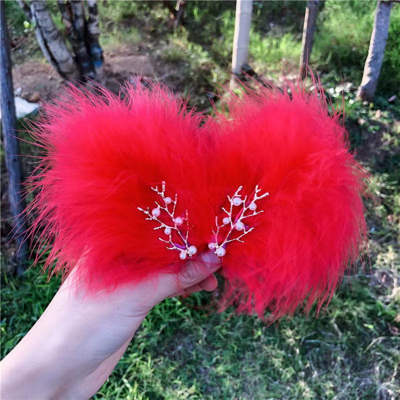 Pince à cheveux pour coiffure en plumes