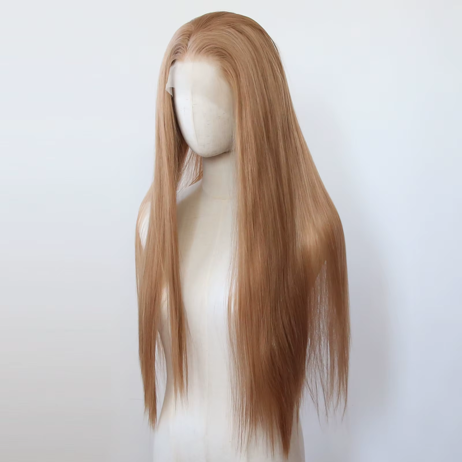 Perruque Lace Front Wig synthétique Blonde fraise