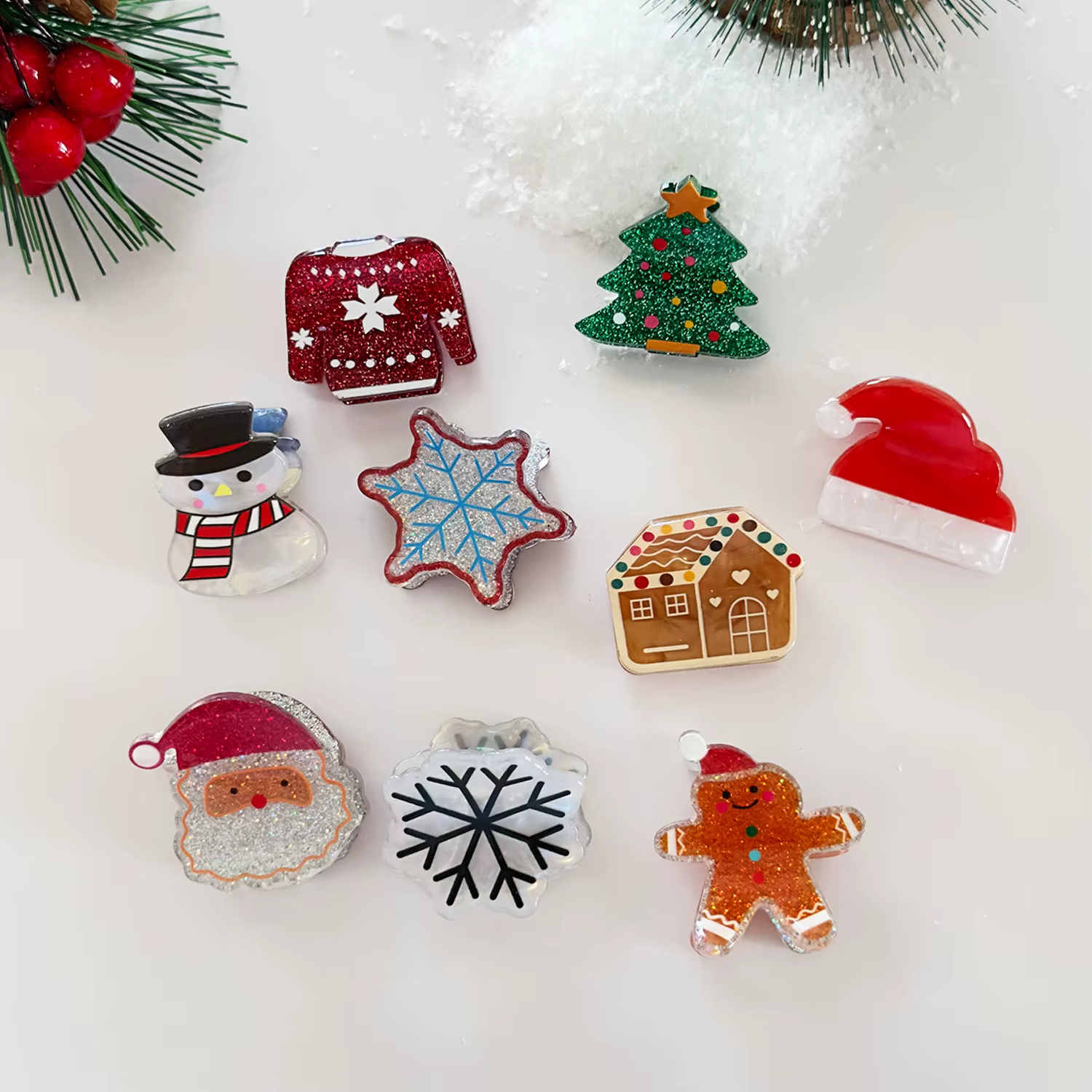 Pinces à cheveux de Noël mini-pinces à griffes