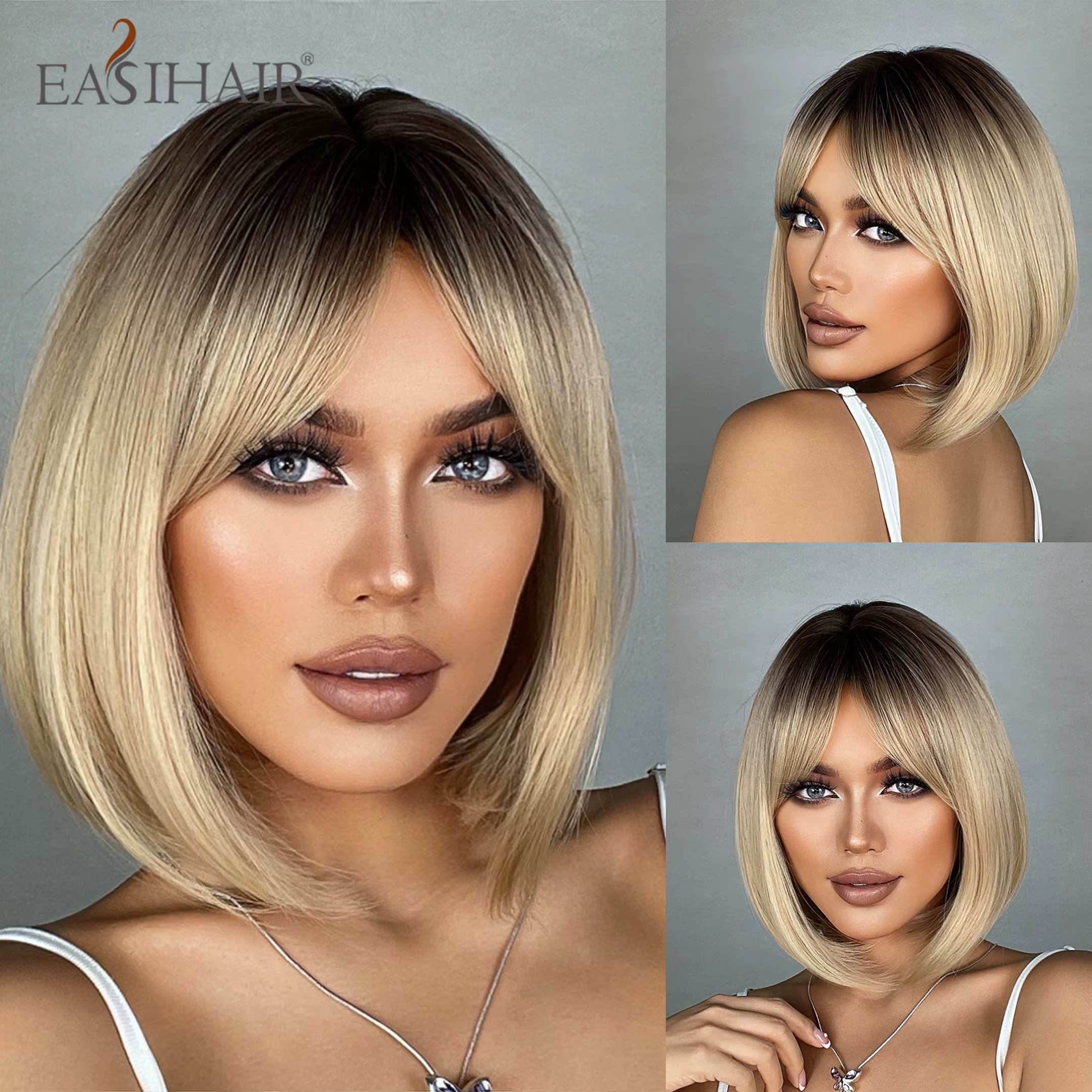 EASIHAIR – perruque Bob synthétique courte et lisse