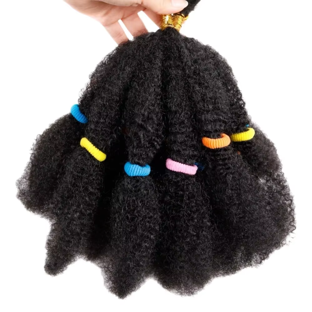 Afro crépus torsion tressage cheveux 12 pouces pré plumé