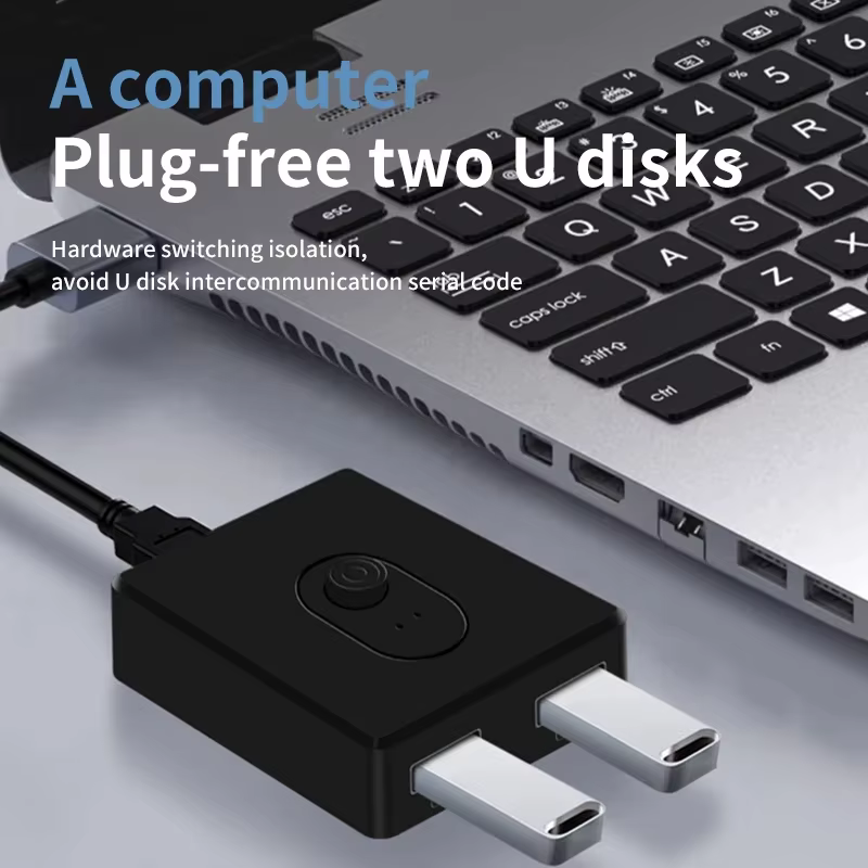 Commutateur KVM USB 3.0 1x2/2x1, Hub USB bidirectionnel USB2.0, extension USB3.0, contrôleur partagé pour clavier PC, souris, imprimante