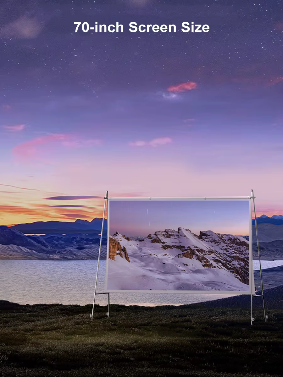 Écran de projecteur extérieur portable XGIMI de 70 pouces pour le camping ; pliable, portable et rapide à installer. Meilleur pour le Play 6, etc.