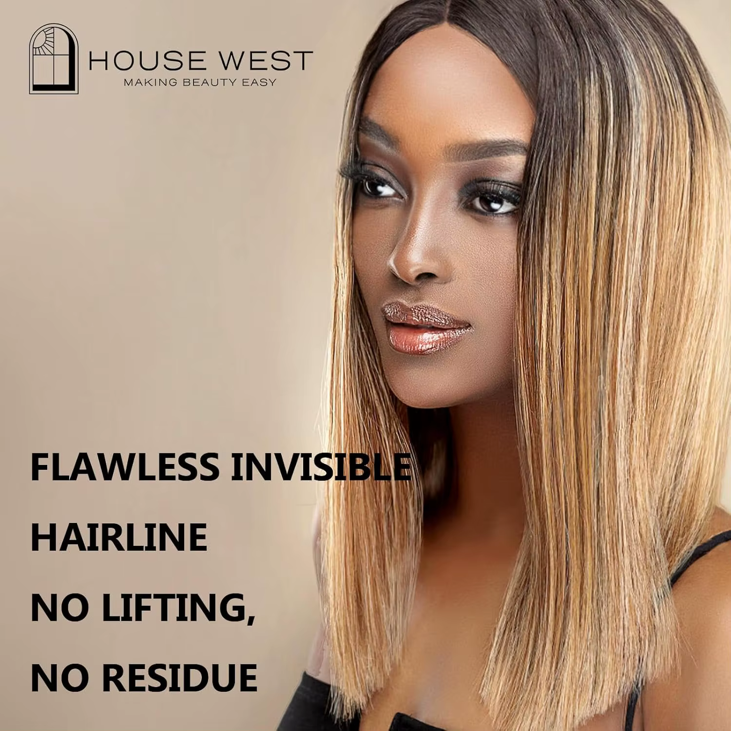 Colle noire pour extensions de cheveux