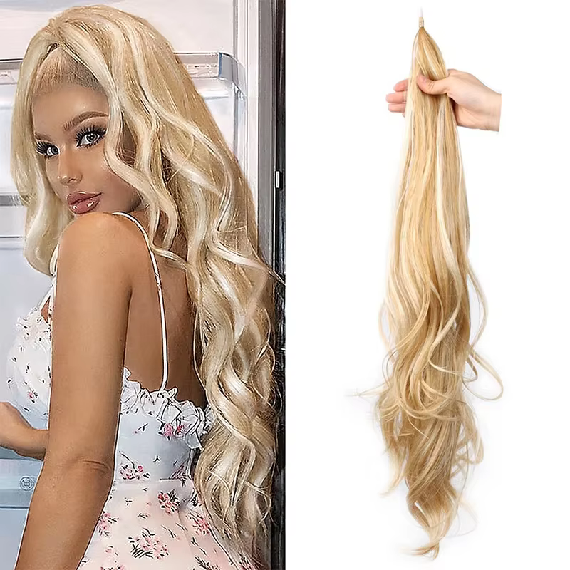 32 ''Fake queue de cheval Extension de cheveux longue