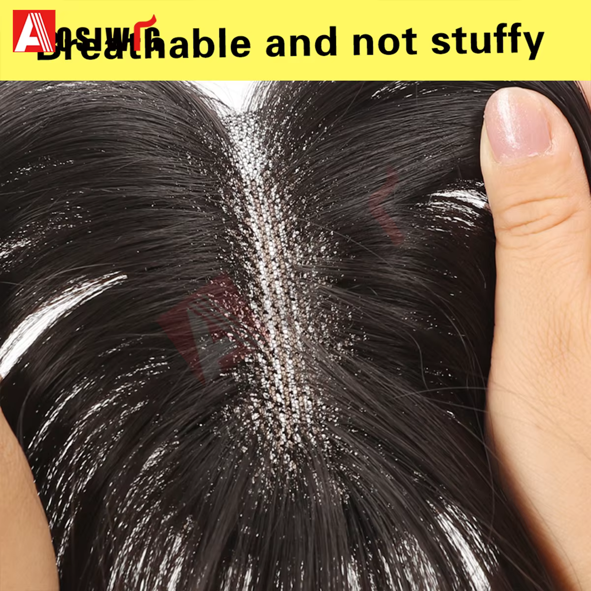 Nouveau Design de front Invisible et garniture de cheveux humains d'aspect naturel pour les femmes pâte magique sans