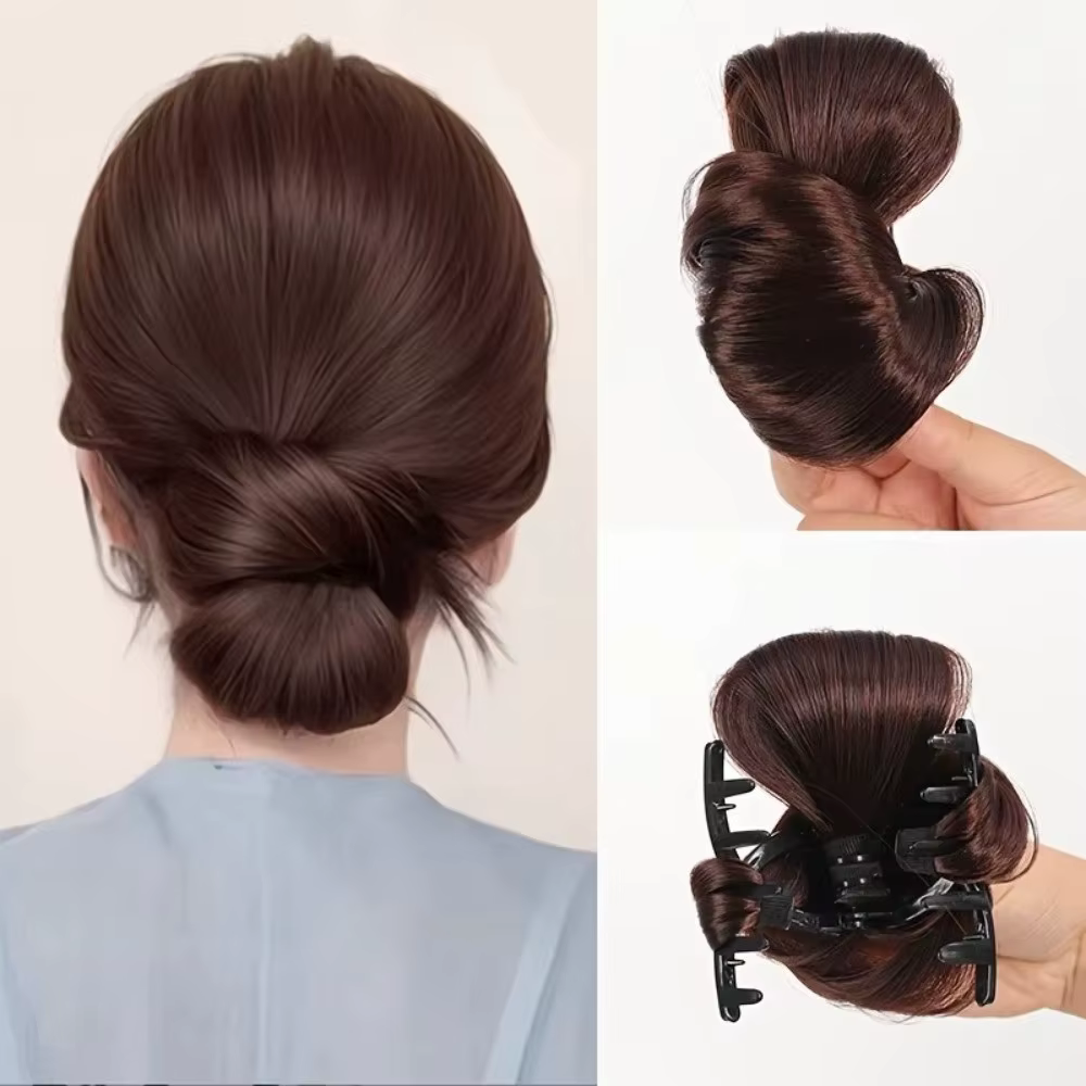 Perruque chignon naturellement synthétique