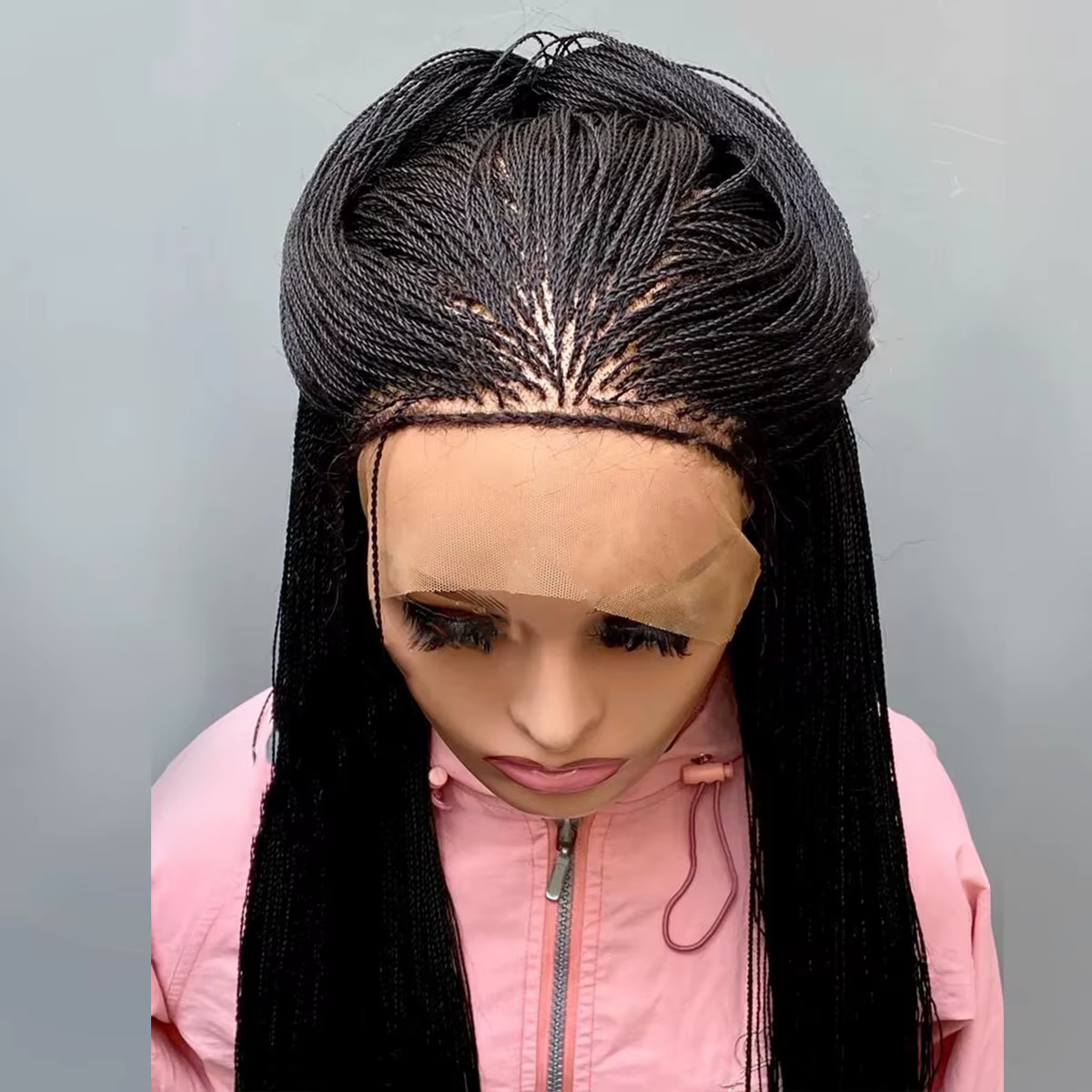 Perruque tressée micro-torsadée de 28 pouces pour femmes noires