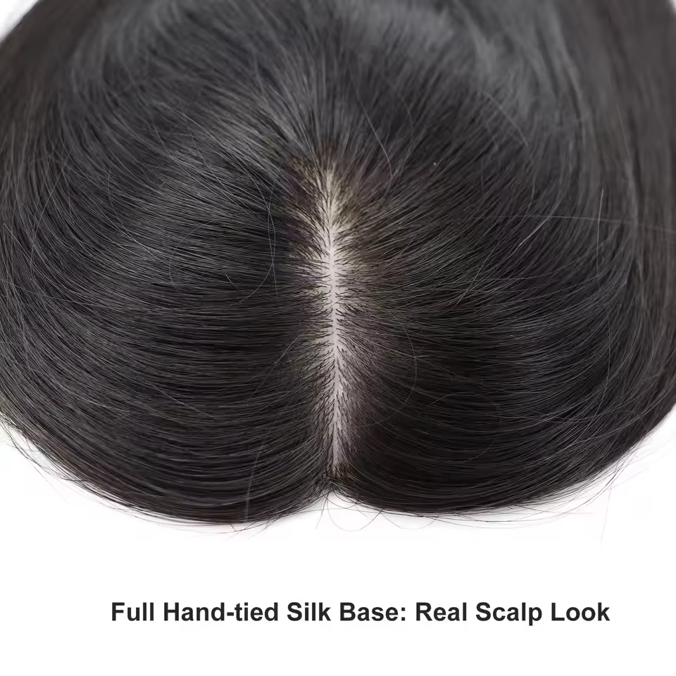 Perruque de cheveux humains européens vierges avec frange
