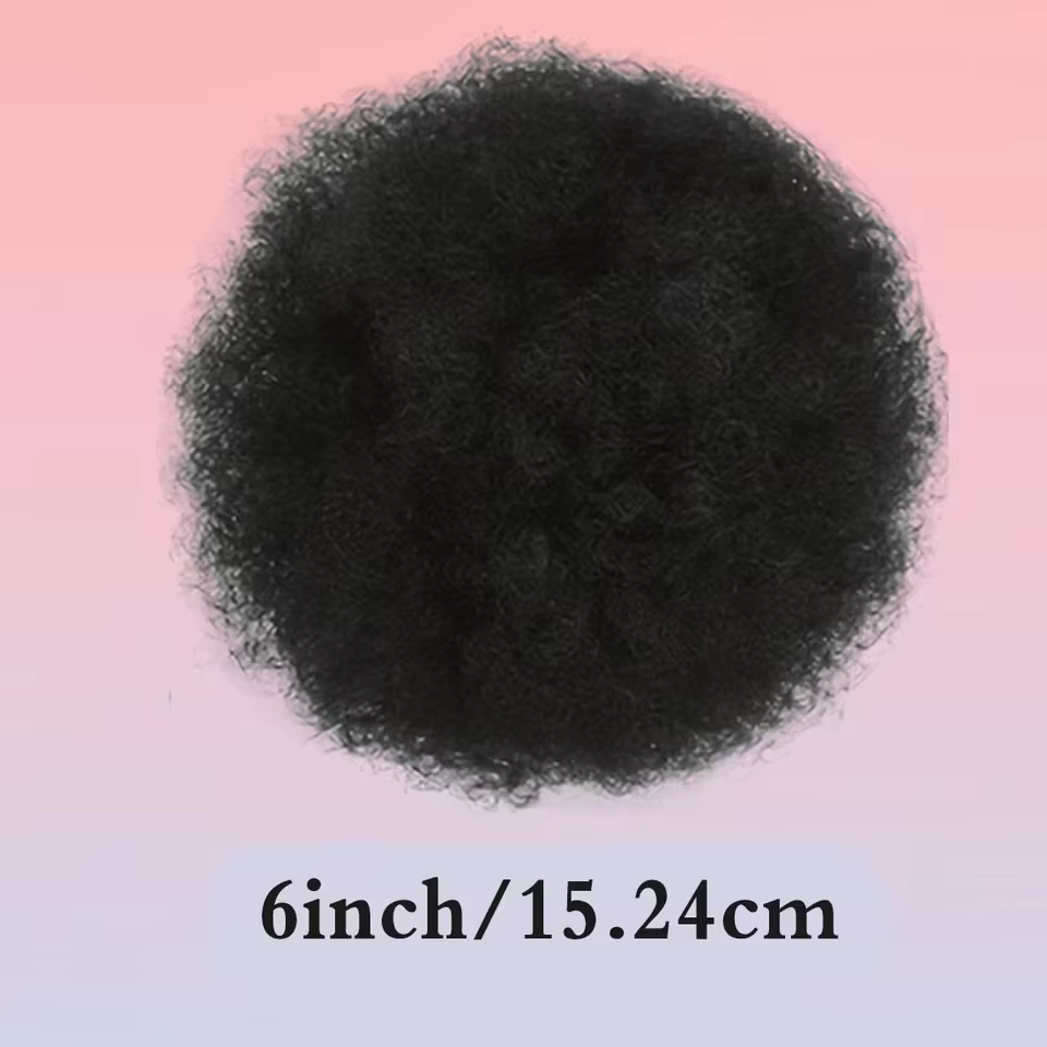 Queue de cheval synthétique Afro Puff à cordon de serrage