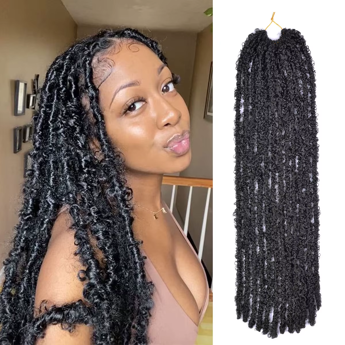 Papillon Locs Crochet cheveux Dreadlocks Meche Faux serrures