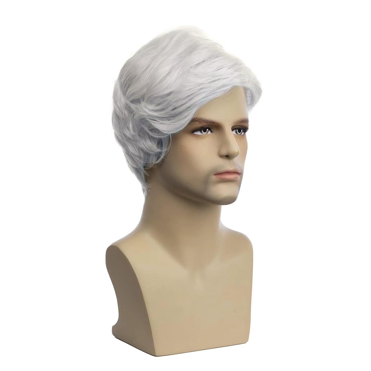 Perruque synthétique courte noire pour hommes