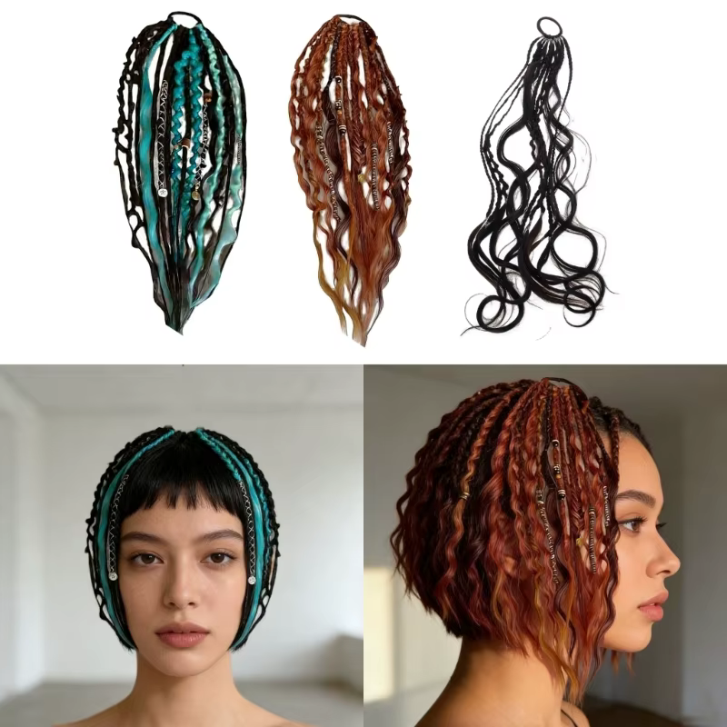 Extension cheveux queue cheval élastique