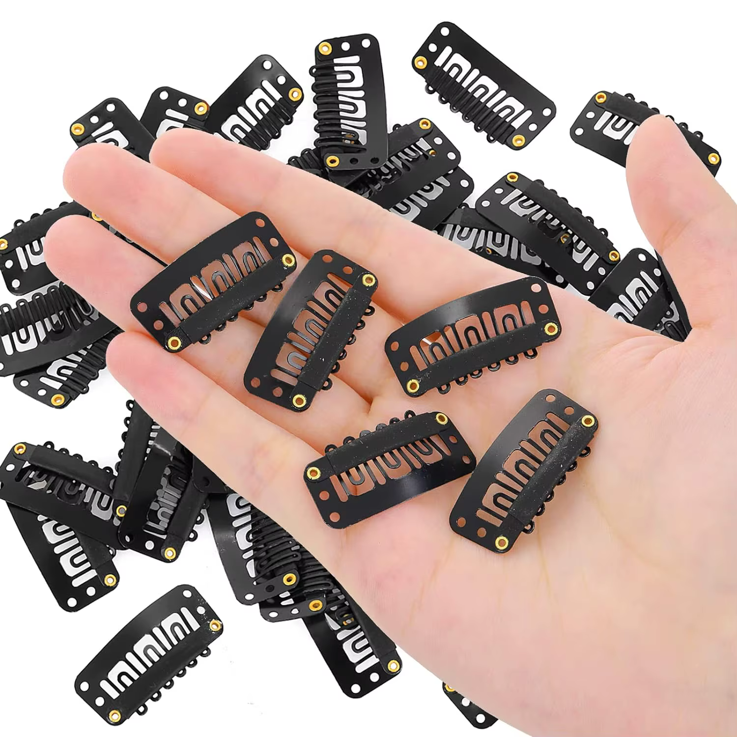 Clips d'extension de cheveux en forme de U à 6 dents