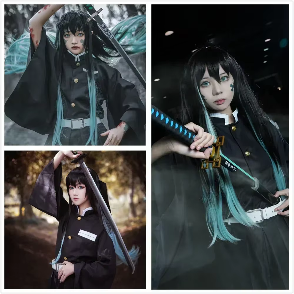 Aime Tokitou Muichirou Cosplay Costume Kisatsutai uniforme perruque Halloween