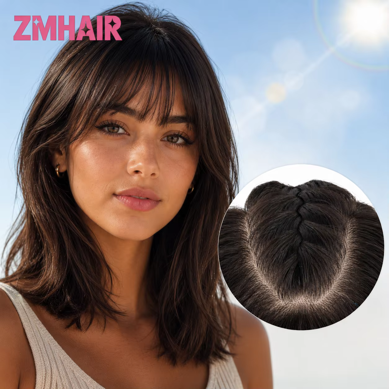 Perruque en cheveux humains malaisiens