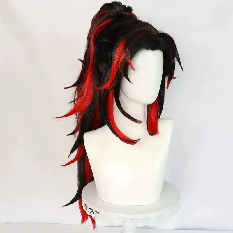 Perruque de Costume de Cosplay Demon Slayer Kokushibo