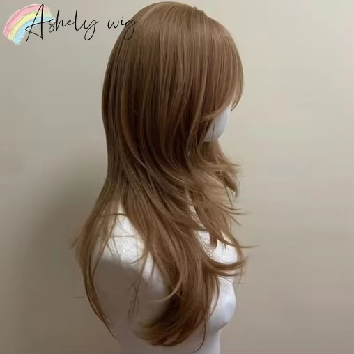 Perruque marron clair femme bandeau corps miel brun ondulé Rose filet à cheveux modèles en frange française haut niveau