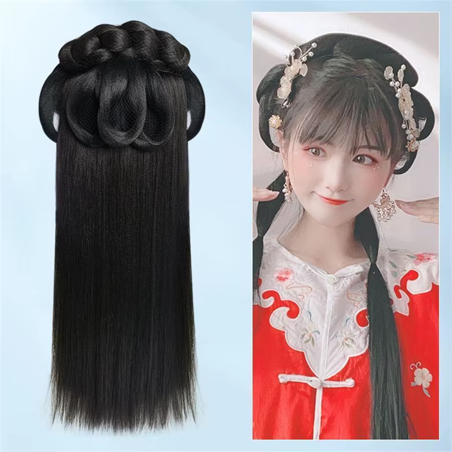 Perruque de prairie chinoise pour femmes