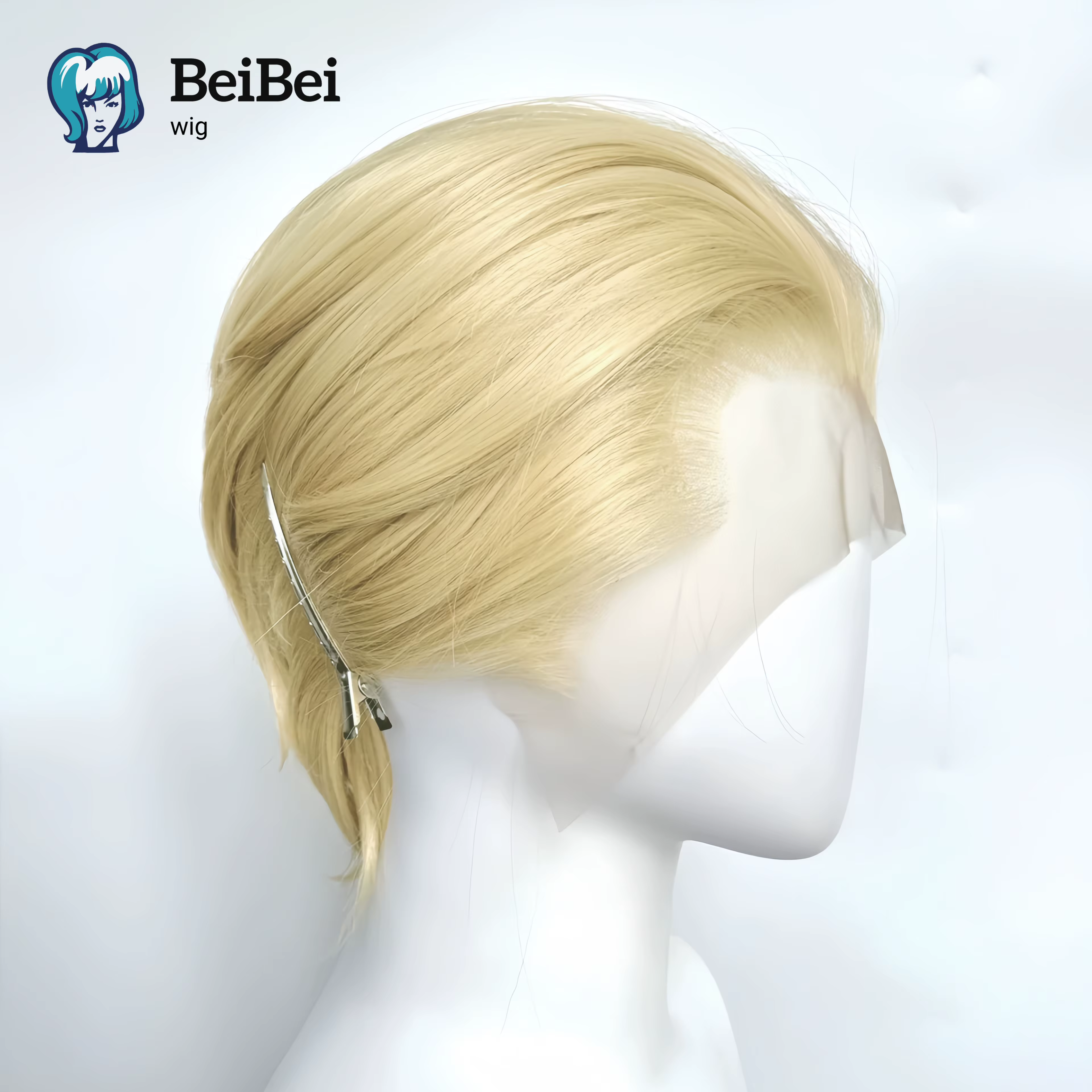 Perruque Lace Front Wig synthétique courte noire