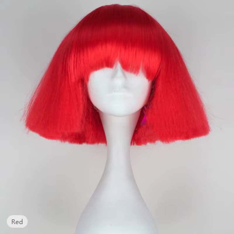 HAIRJOY Lady Gaga Cosplay perruques droite Bob court brun foncé argent gris blond
