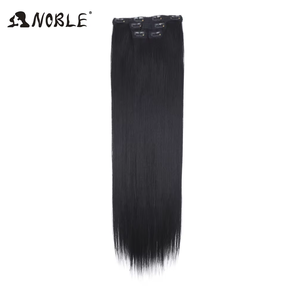 Noble cheveux synthétiques pince Extensions