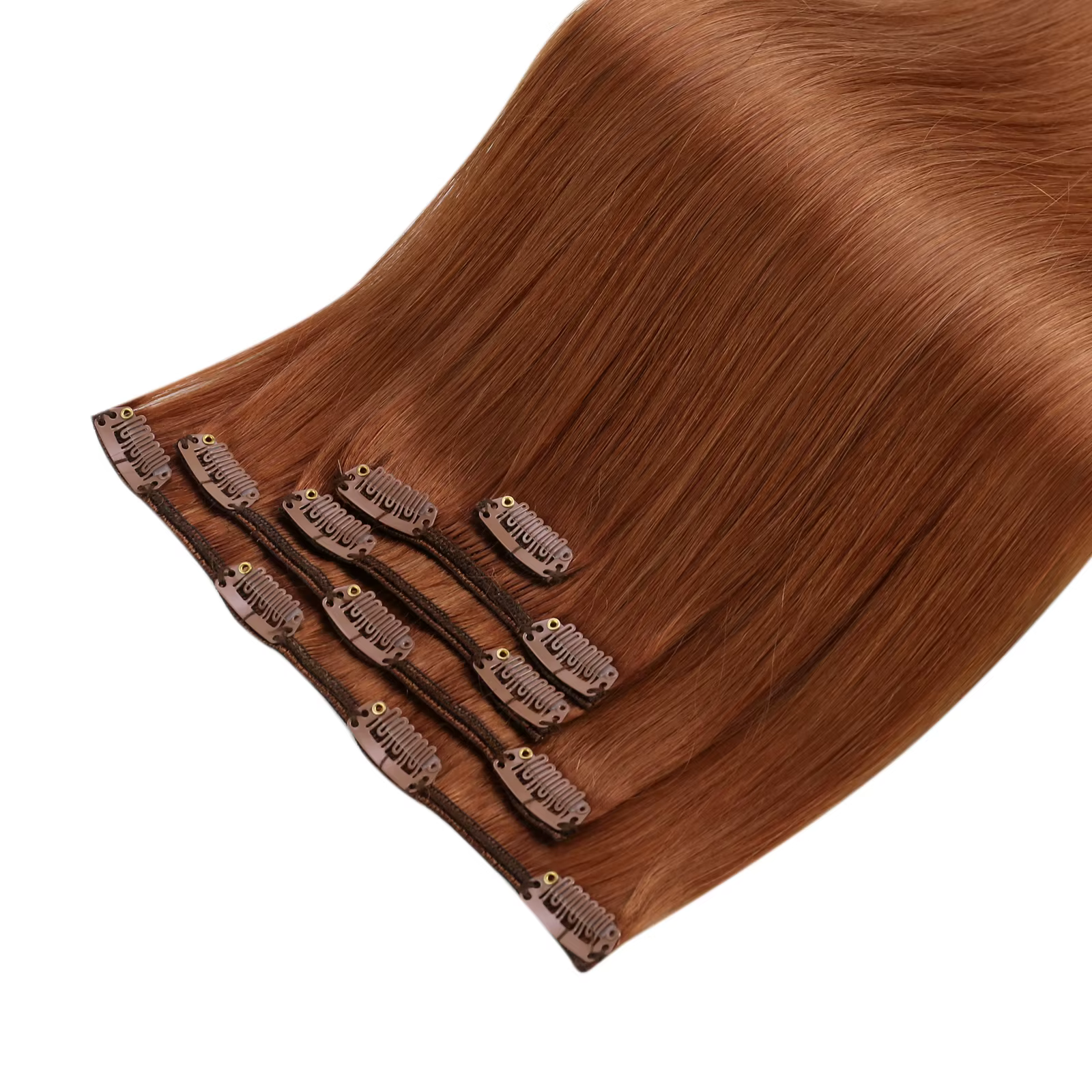 Ugeat-Extensions de cheveux humains à clipser