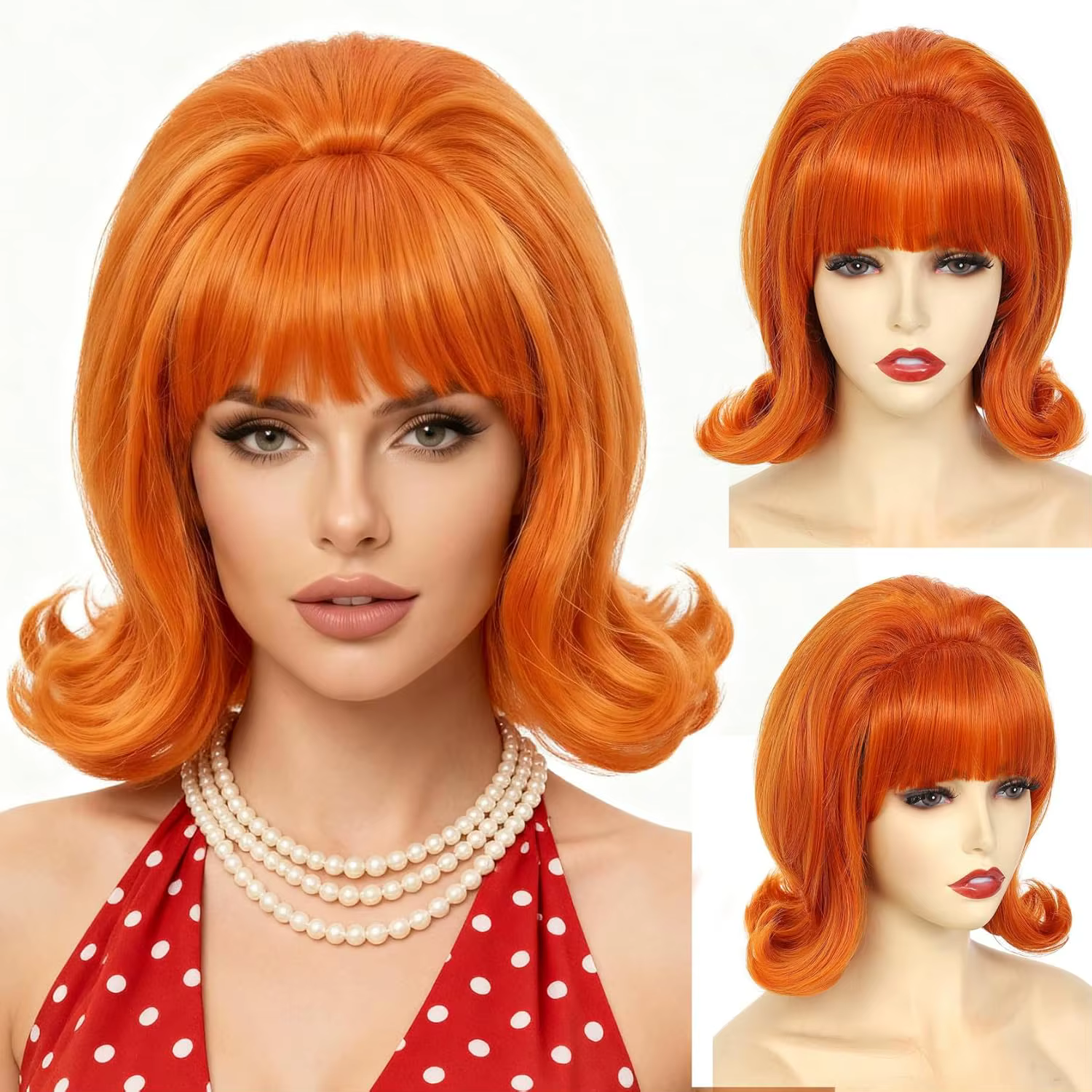 HAIRJOY Perruque courte synthétique avec frange pour femme