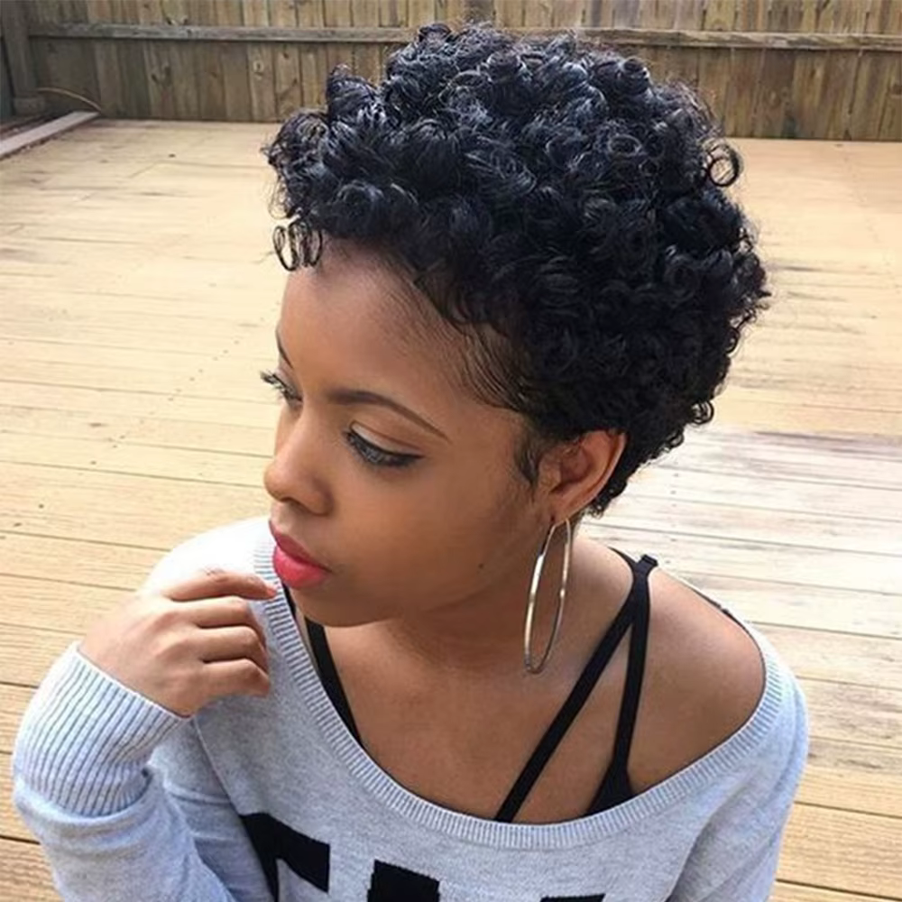 Perruques courtes en cheveux humains