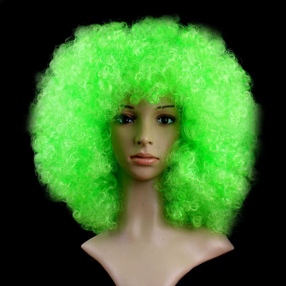Perruque Afro bouclée noire à la mode