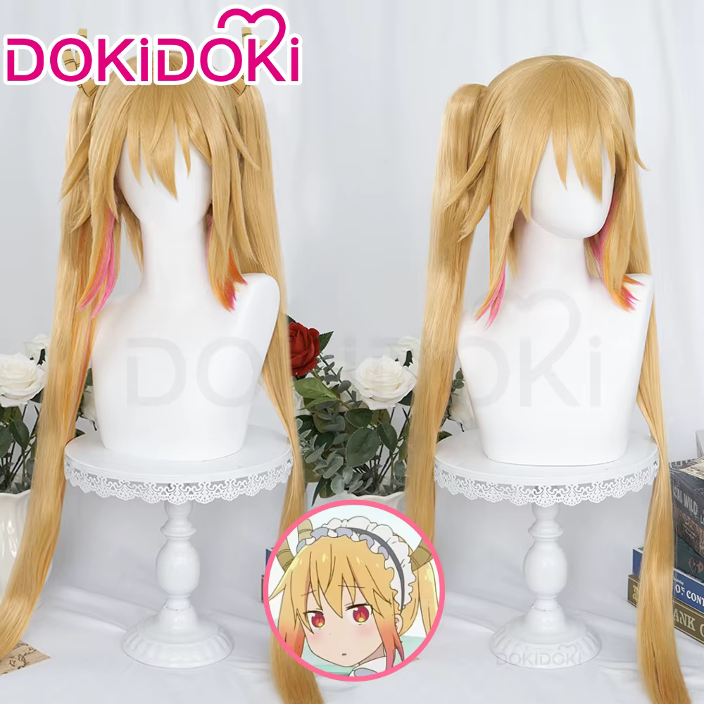 EN STOCK Kanna Tooru Ilulu perruque Anime Miss Kobayashi Dragon femme de chambre DokiDoki