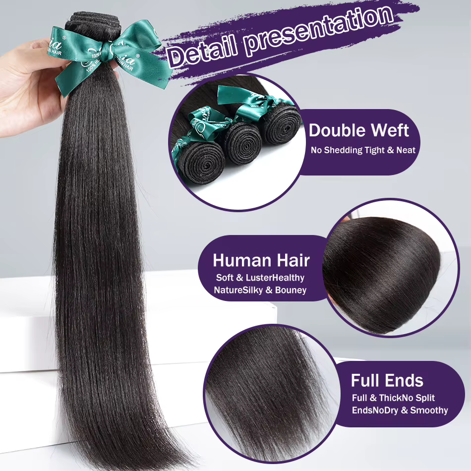 Bundles brésiliens de tissage de cheveux humains Remy