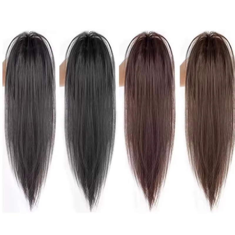 Clip moelleux queue de poney morceau de cheveux longue bouclée ondulée