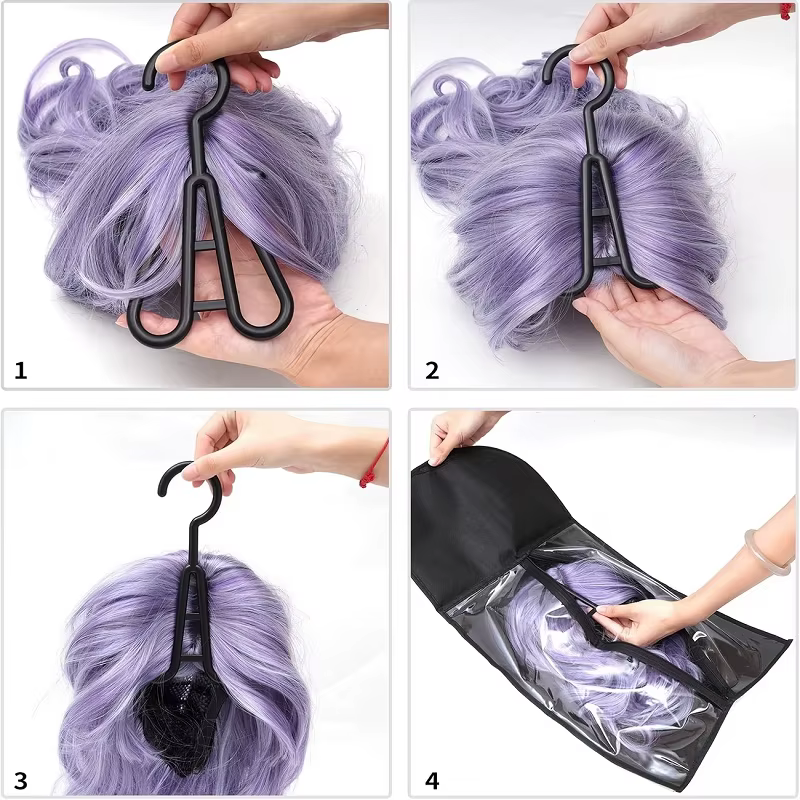 Ensemble de sacs de rangement pour perruques