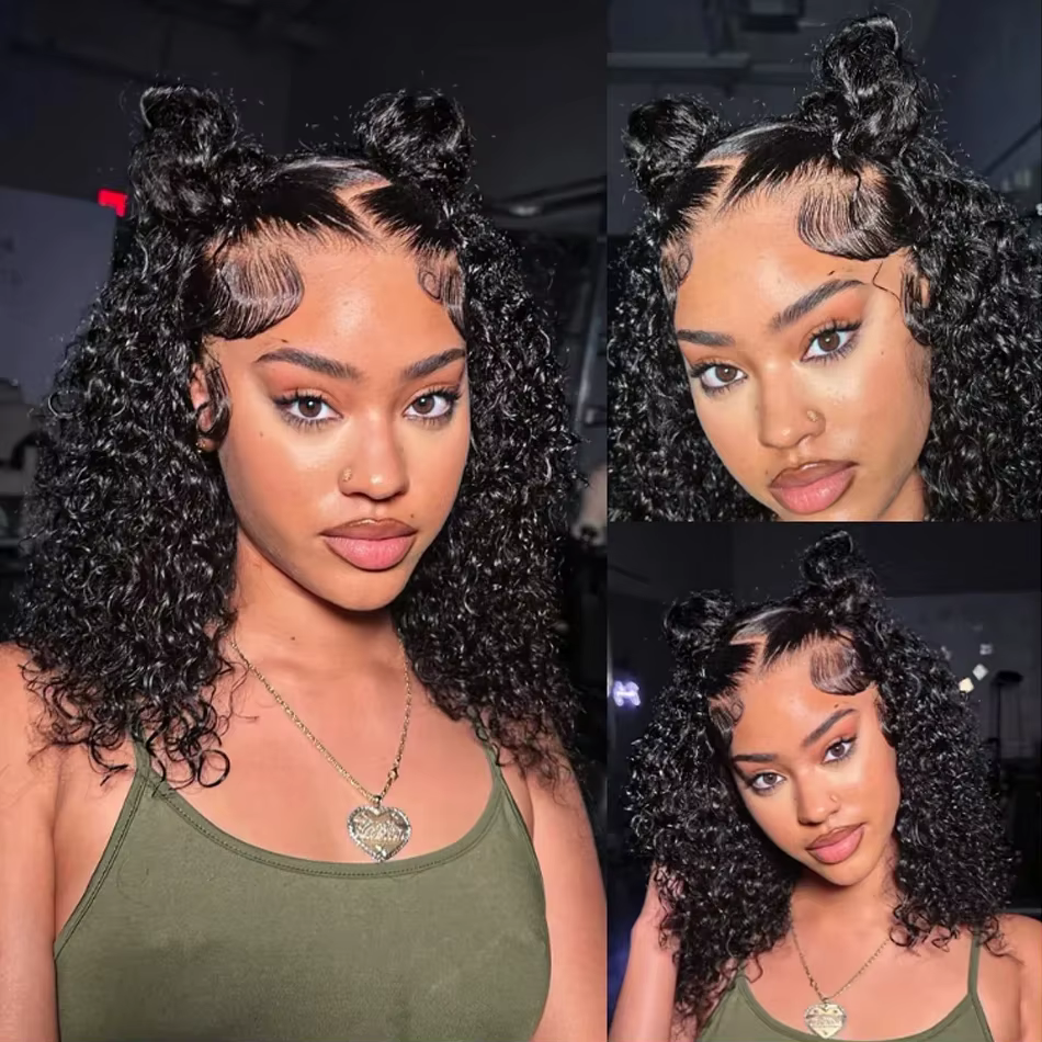 Perruque Cheveux Humains Bouclés Crépus Mongols 13x4 Lace Front 100%