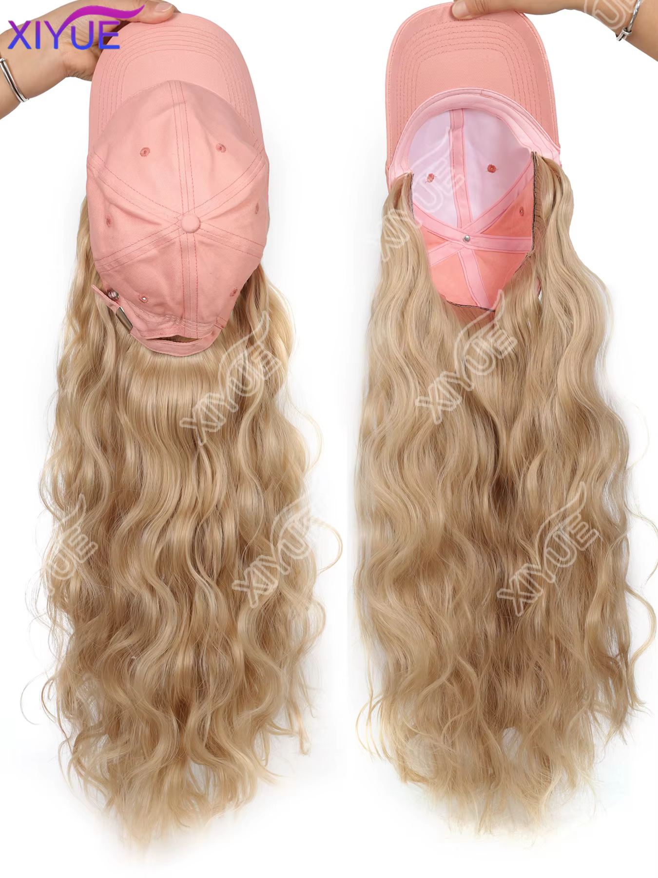 Perruque de chapeau rose pour femmes